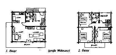 Grundriss der großen Wohnung